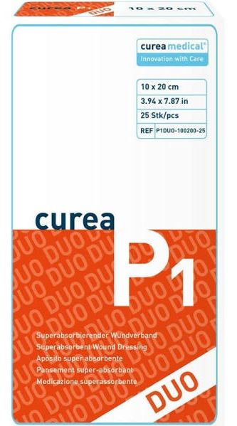 CUREA P1 duo superabsorb.Wundaufl.ste.10x20 cm